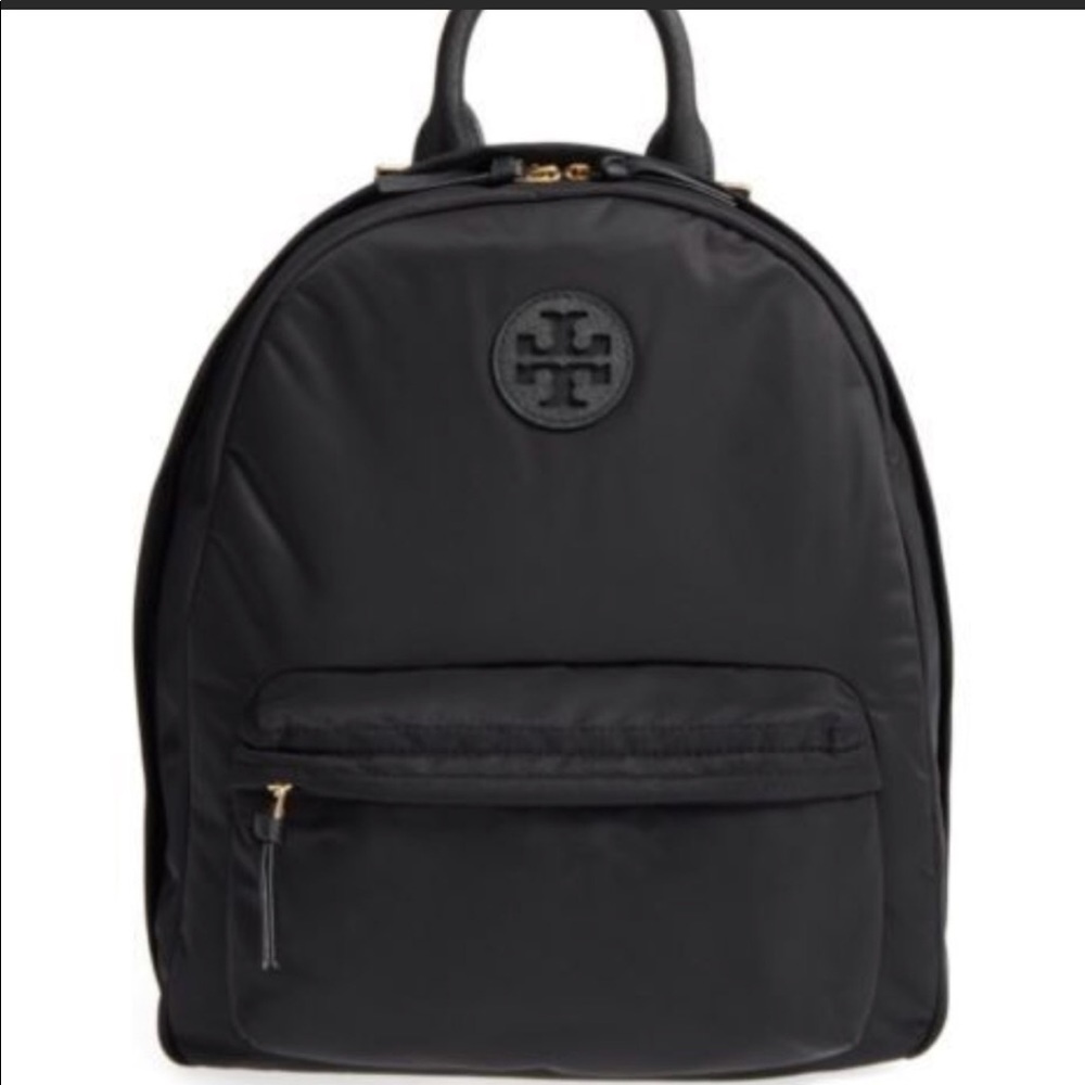 NEW TORY BURCH BLACK NYLON ELLA BACKPACK